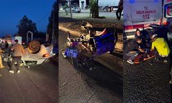 Otomobil, sepetli motosiklete çarpıştı: 6 yaralı