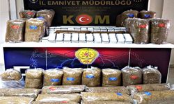 480 paket kaçak tütün ele geçirildi
