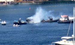 Bodrum'da tekne yangını