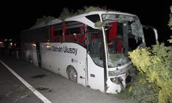 Kayseri’de yolcu otobüsü kaza yaptı