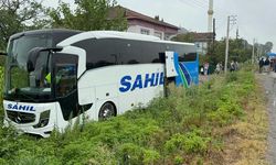 Samsun'da yolcu otobüsü kaza yaptı