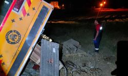 Siirt'te vinç devrildi 1 kişi yaralandı