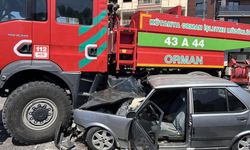 Orman arazözü ile otomobil kavşakta çarpıştı: 1 yaralı