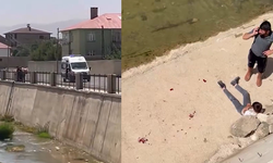 Duvardan dereye düşen çocuk ölümden döndü