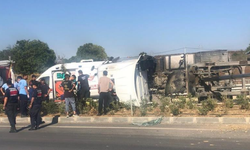 Kontrolde çıkan kamyon korku yarattı
