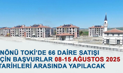 Eskişehir’in o ilçesinde 66 yeni TOKİ konutu satışa sunuluyor…