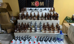Kaçak içki imalathanesine baskın