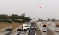 Büyükçekmece’de yağmur etkili oldu: 3 araç kazaya karıştı