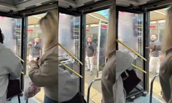 Otobüs sürücüsü yolculara küstü otobüsü durağa çekip kendisi aşağıya indi