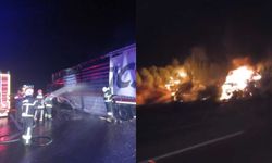 Yalova'da tır yangını