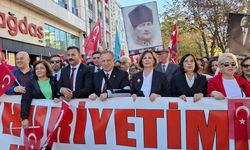 Ünlüce ve CHP Heyeti sloganlar sonrası yürüyüşten ayrıldı