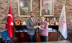 Avrupa Şampiyonu Ertunç, Eskişehir İl Müdürü Kalın ile bir araya geldi