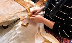 Gaziantep'te kadınların üzüm pekmezli pestil mesaisi başladı