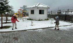 Sarıkamış'a mevsimin ilk karı yağdı