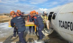 ‘Uçak kaza kırıma uğradı' tatbikatı nefes kesti