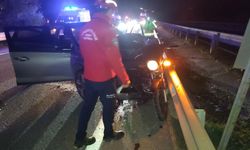 Otomobil ile motosiklet çarpıştı: 1 yaralı