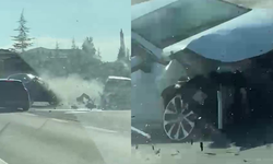 TEM Otoyolu'nda maganda dehşeti: Bebekli otomobili sıkıştırdı, 5 araç birbirine girdi