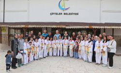 Çifteler’in minik sporcuları kuşak sevinci yaşadı