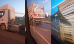 Eskişehir’de çevreyolunda tehlikeli anlar: Tırın dorsesi ayrıldı, trafik kilitlendi