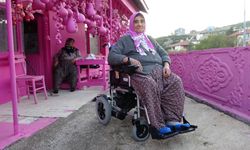 75 yaşına kadar bütün hayatını pembeye boyadı, akülü arabasına gücü yetmedi
