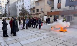 Eskişehir'de yurt personeline uygulamalı yangın eğitimi