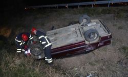 Kırıkkale'de otomobil takla attı