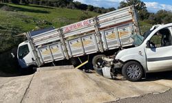 Ticari araçla kamyonet çarpıştı; 2’si ağır, 5 yaralı