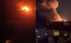 Mutfak tüpü yüklü kamyonet alev alev yandı