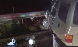 Kontrolden çıkan otomobil refüje çarptı, 1 kişi yaralandı