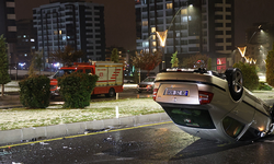 Önce otomobiliyle takla attı, sonra kaza yerinden kaçtı