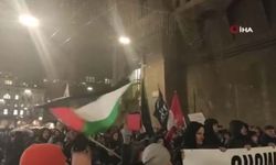 İtalya’daki İsrail karşıtı protesto, savaşı andıran görüntülere sahne oldu