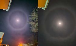 Muratlı semalarında ‘Ay Halesi' görüldü