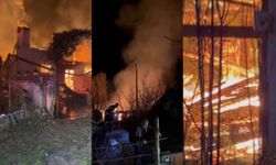 Çankırı'da köyde çıkan yangında iki ev küle döndü