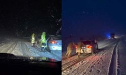 Muş-Bulanık yolunda kar nedeniyle araçlar mahsur kaldı