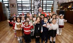 Miniklerden Kazım Kurt’a yeni yıl ziyareti