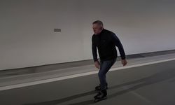 Fico, en uzun tünelin açılışı öncesi tünelde paten yaptı