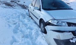 Otomobil şarampole düştü