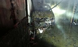 Çan’da çıkan yangında 1 otomobil ve 1 motosiklet yandı