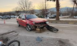 Hassa'da otomobille çarpışan motosikletin sürücüsü yaralandı