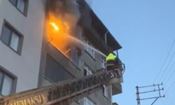 Apartman dairesinde yangın paniği