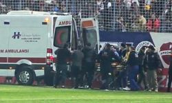 Türkiye Kupası maçı öncesi bir taraftar tribünden düştü