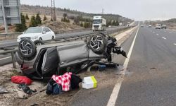 Eskişehir'de kontrolden çıkan otomobil ters döndü: 2 yaralı
