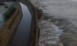 Taşan ırmak suları tarım arazileri ve caddeleri sular altında bıraktı