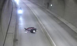 Tünelde motosikletten düşüp metrelerce sürüklendi