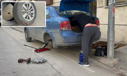 Eskişehir’de 'pes' dedirten olay: Otomobilin lastiklerini delip kaçtı!