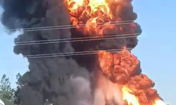 Devrilen yakıt yüklü tır alev topuna döndü