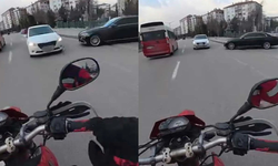 Eskişehir'de caddede ters yöne giren otomobil trafiği tehlikeye attı