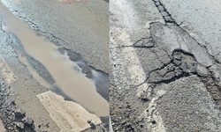 Eskişehir’de Metro AVM önündeki yolun haline bakın!