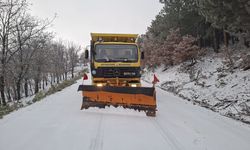 Eskişehir'in o ilçesinde karla mücadele devam ediyor