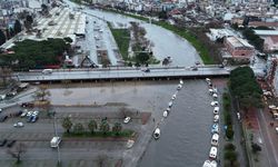 Çanakkale’de taşan Sarıçay dron ile görüntülendi